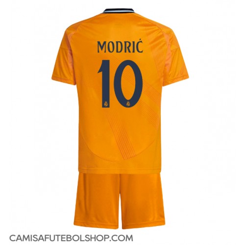 Camisa de time de futebol Real Madrid Luka Modric #10 Replicas 2º Equipamento Infantil 2024-25 Manga Curta (+ Calças curtas)